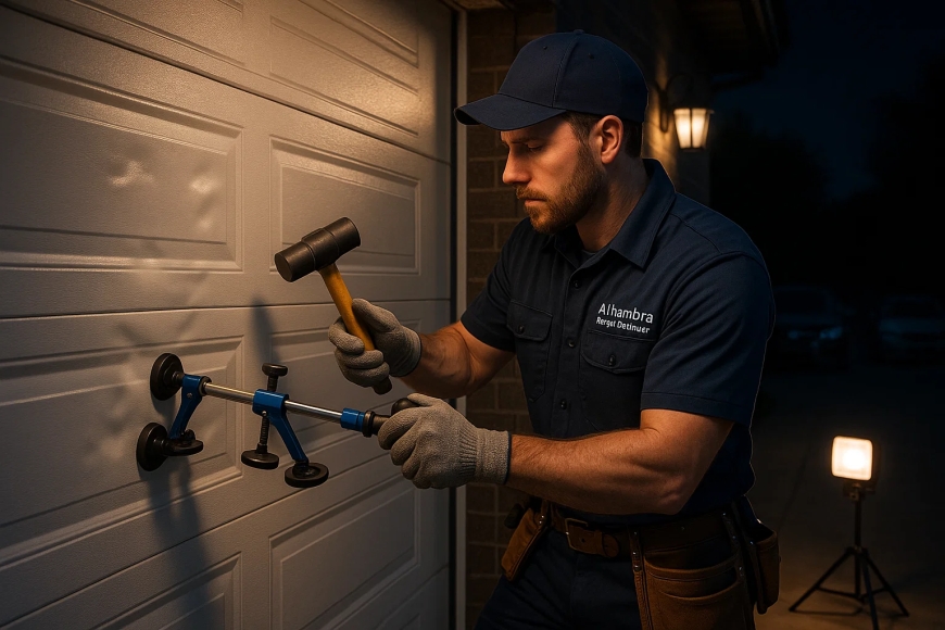 What Causes Garage Door Dents Repair in Alhambra and How Can You Prevent Them?
